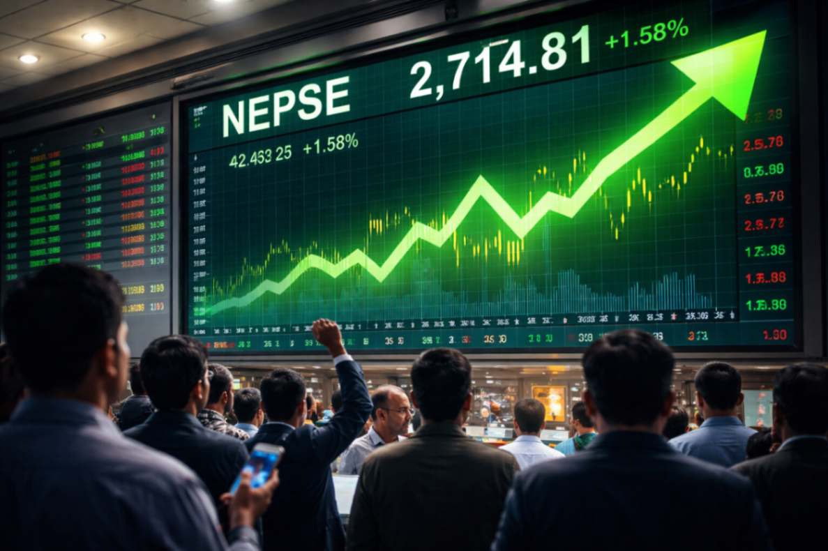 Nepse index rises with Rs 14.32 billion turnover in Nepal stock market